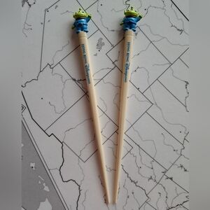Disney Alien Chopsticks with Blue and Green Accents